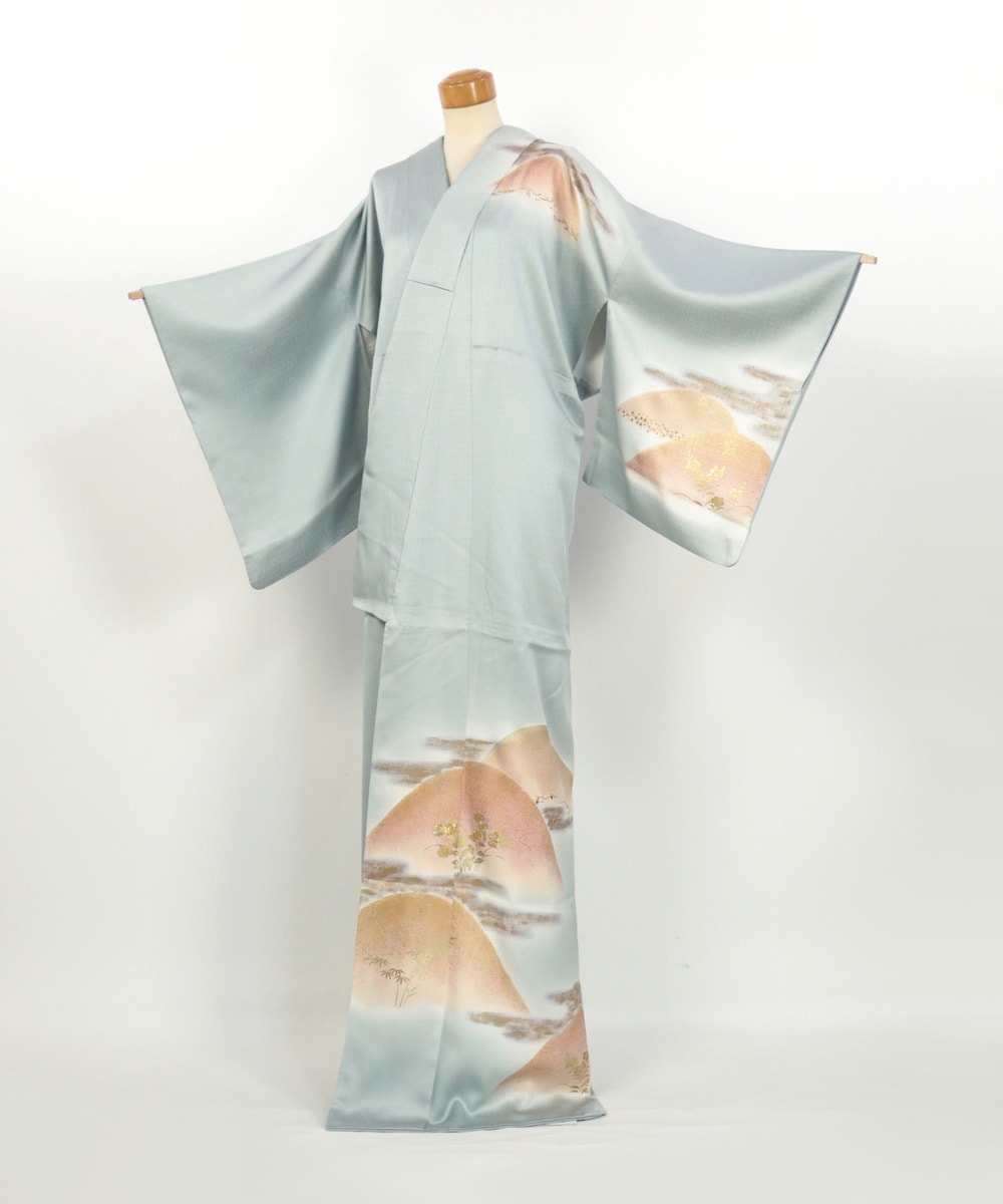 【リユース】訪問着：遠山ぼかし文様／2504071