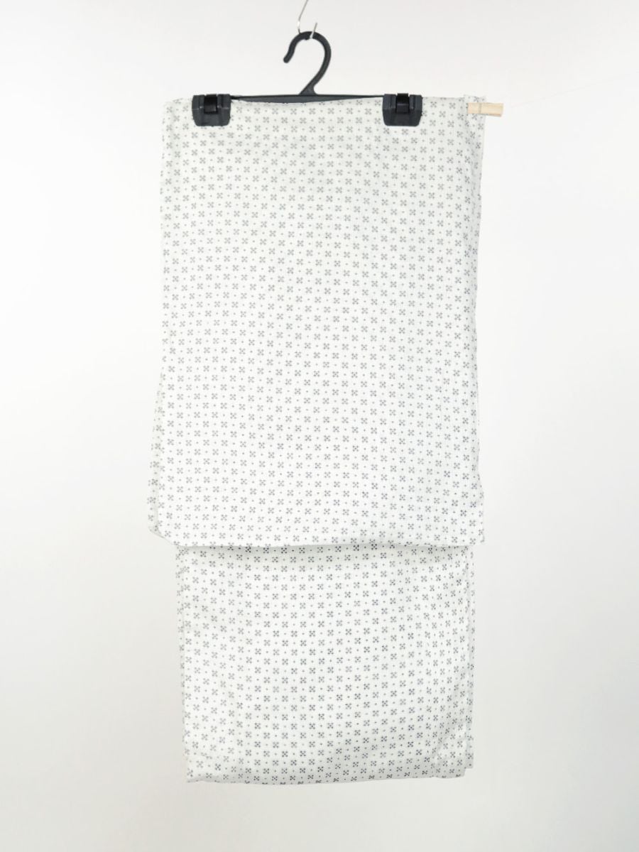 綿麻 メンズ浴衣 白 絣柄 Lサイズ