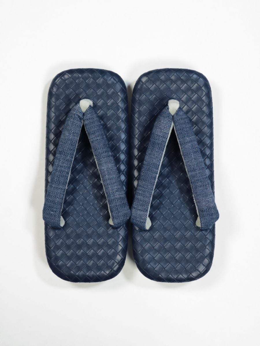 ウレタン底 雪駄 紺 LL