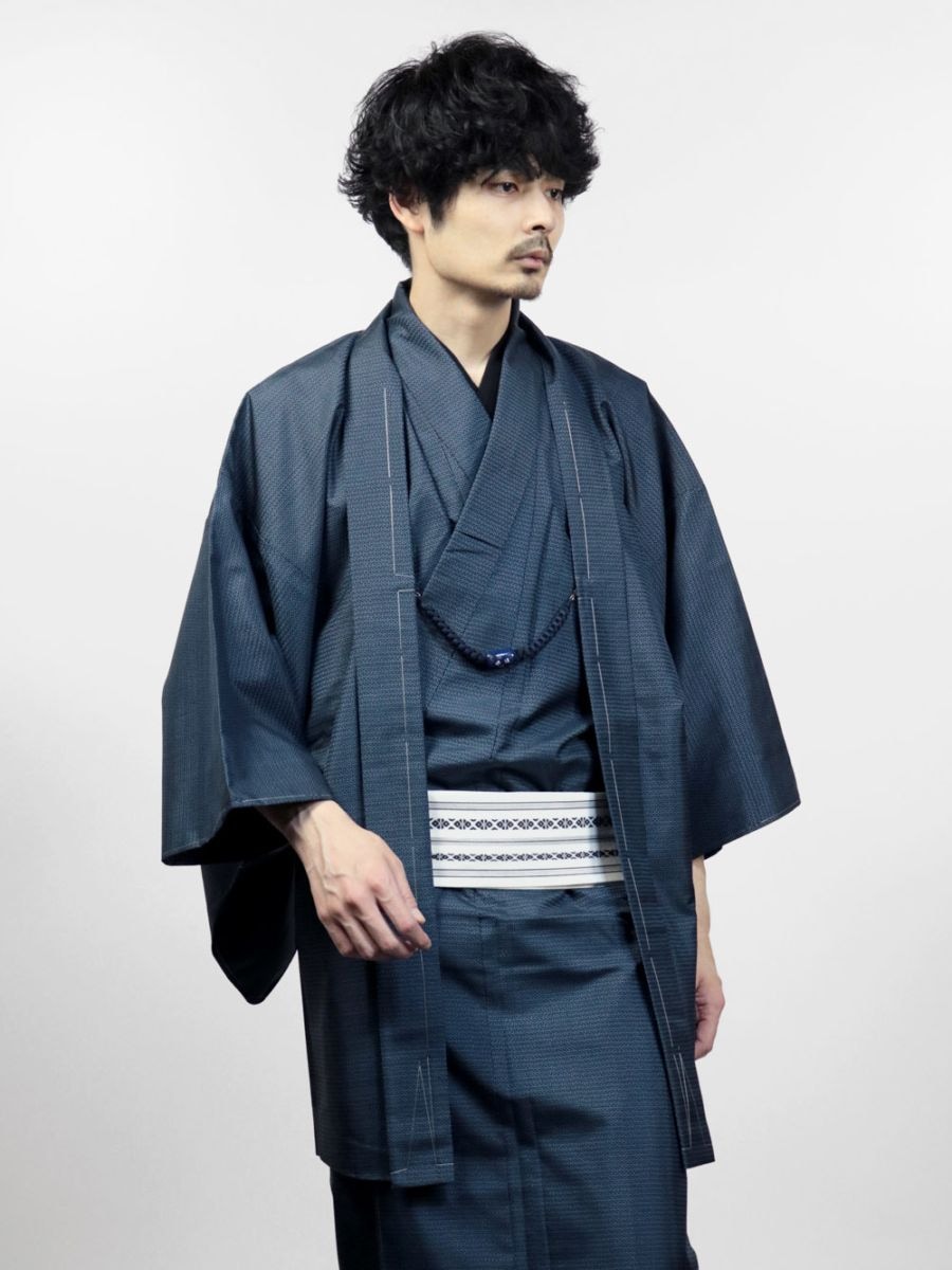 【リユース】男物 本場大島紬 アンサンブル