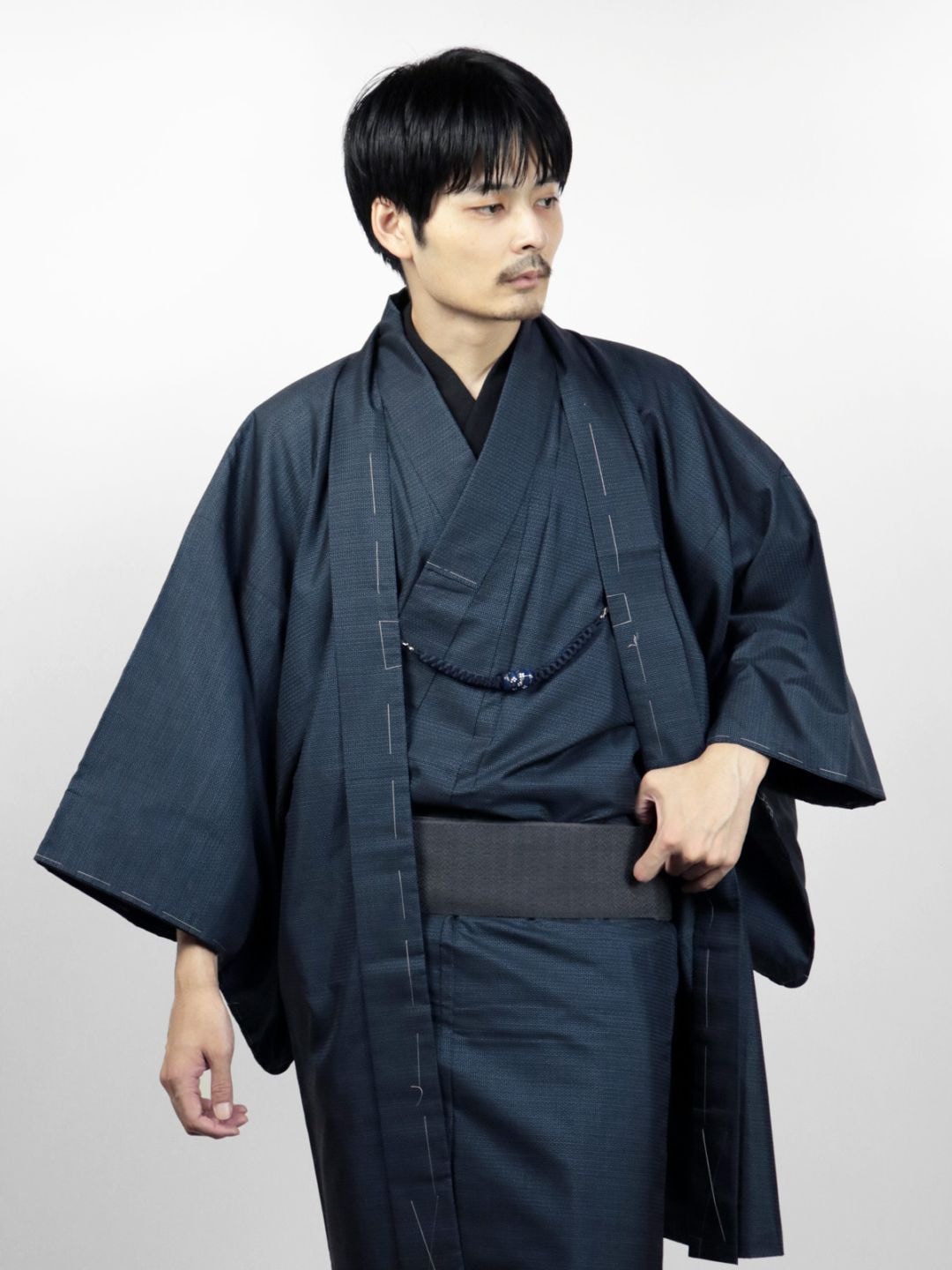 【リユース】男物 本場大島紬 アンサンブル