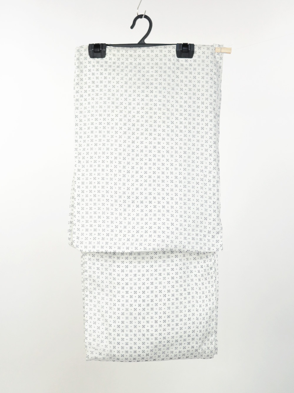 綿麻 メンズ浴衣 白 絣柄 Lサイズ