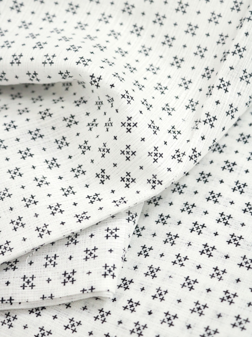 綿麻 メンズ浴衣 白 絣柄 Lサイズ