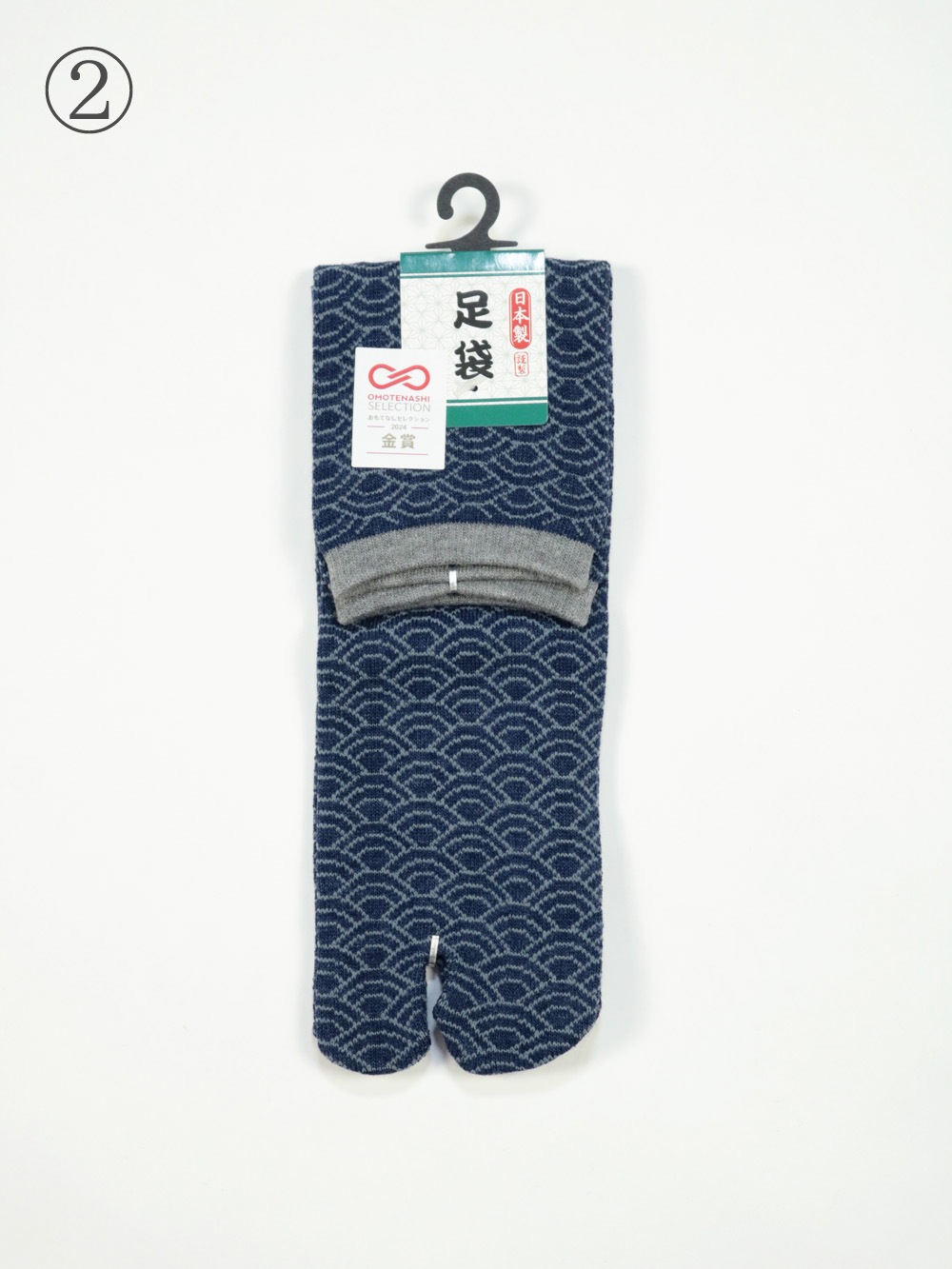 足袋ソックス 青海波柄 日本製
