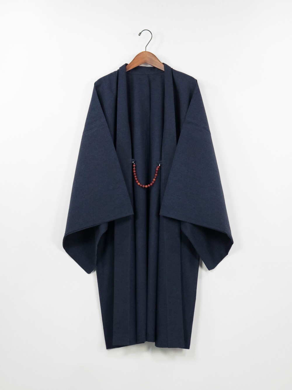 メンズ綿着物 アンサンブル ネイビー