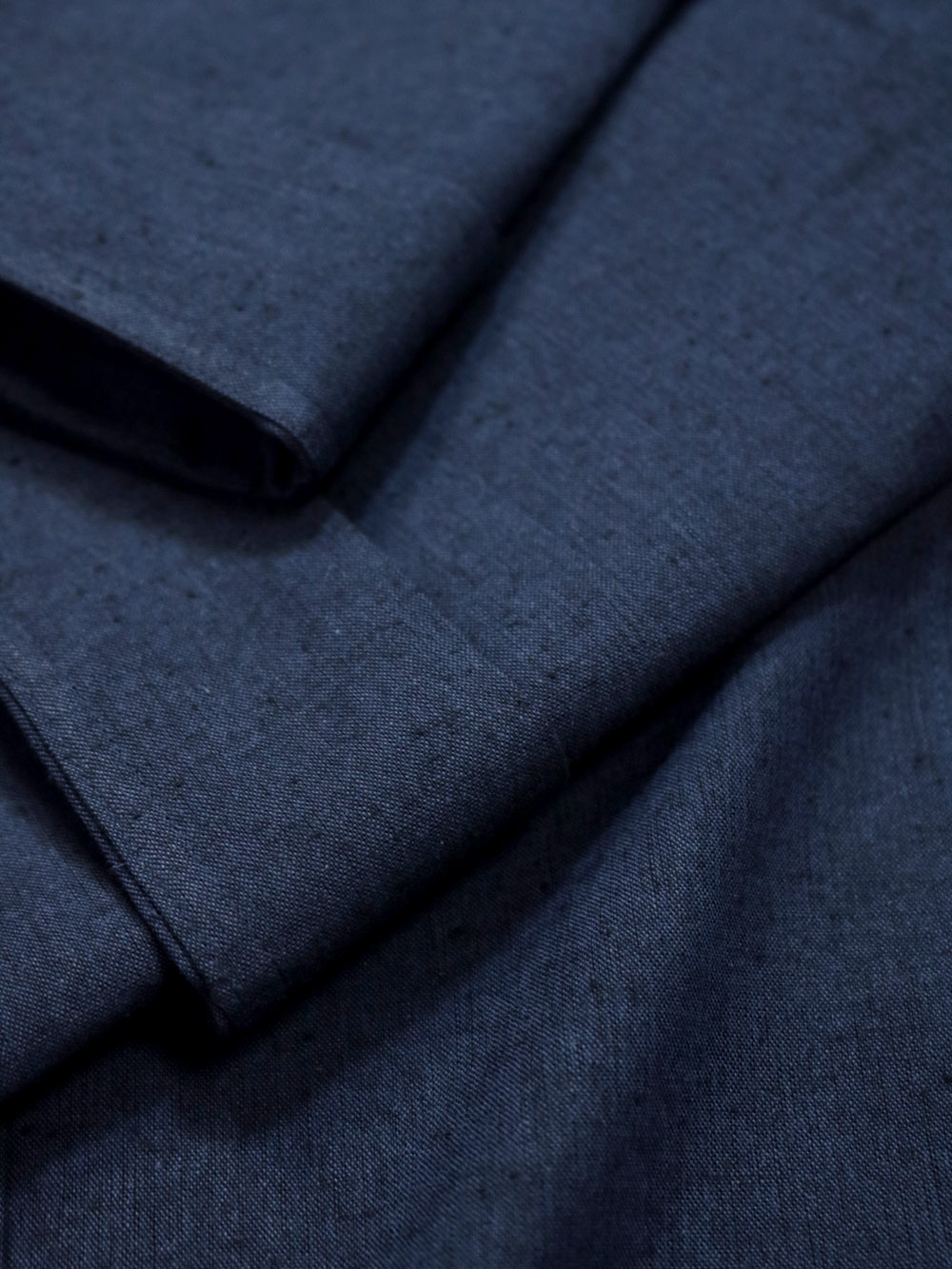 メンズ綿着物 アンサンブル ネイビー