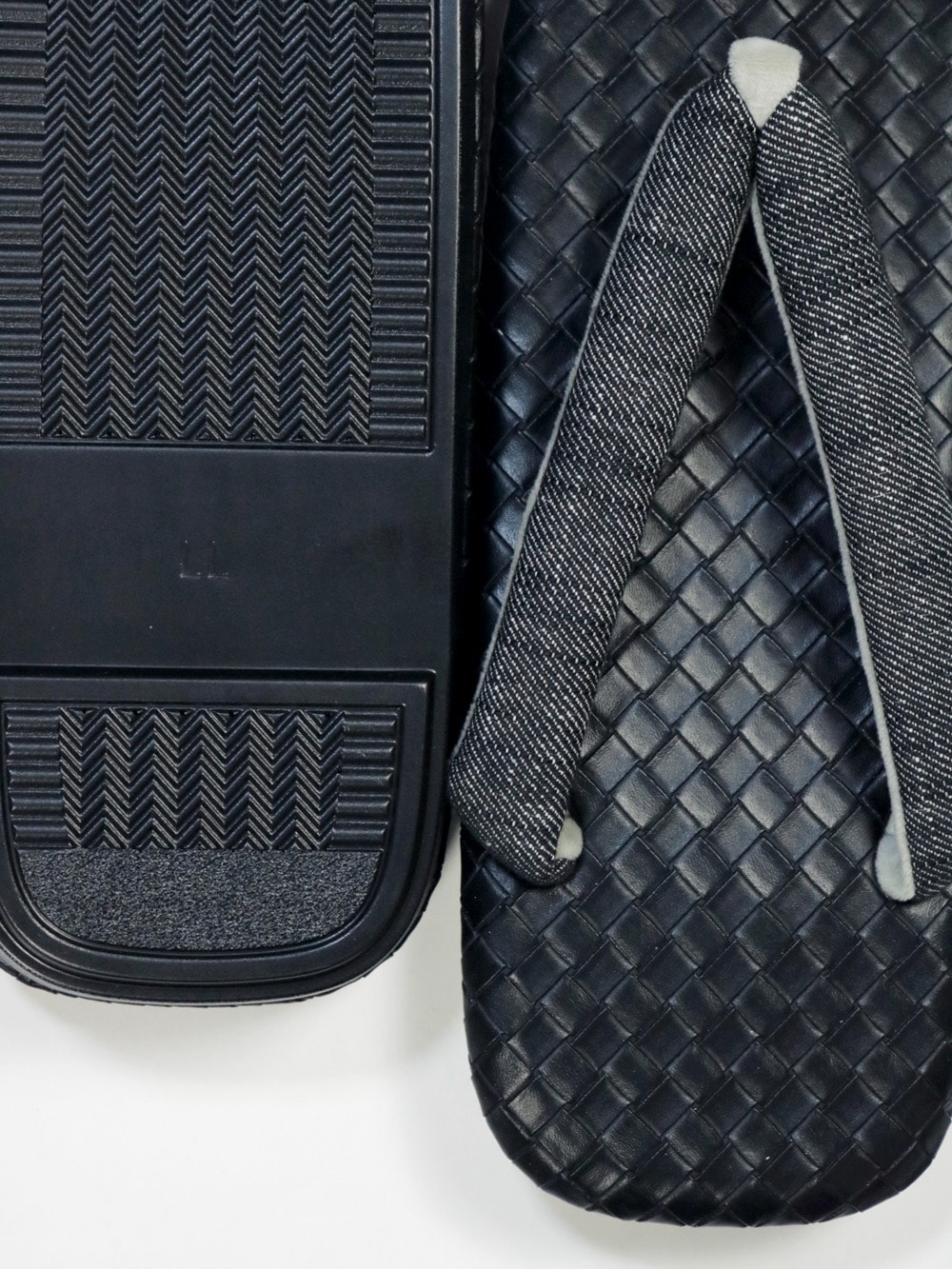 ウレタン底 雪駄 黒 LL