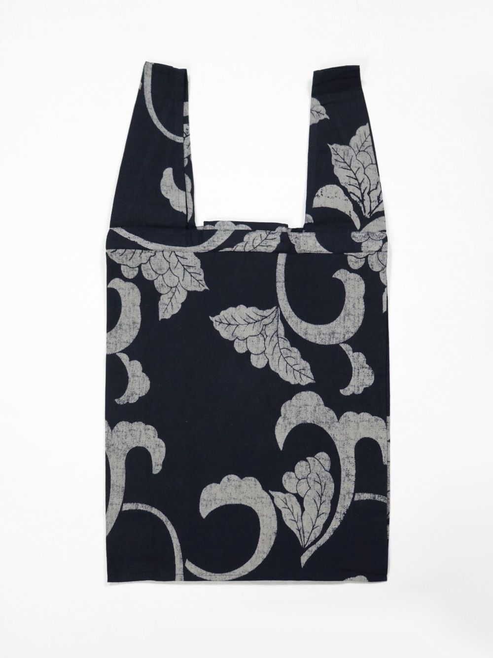 和柄 コットンバッグ マチ付き