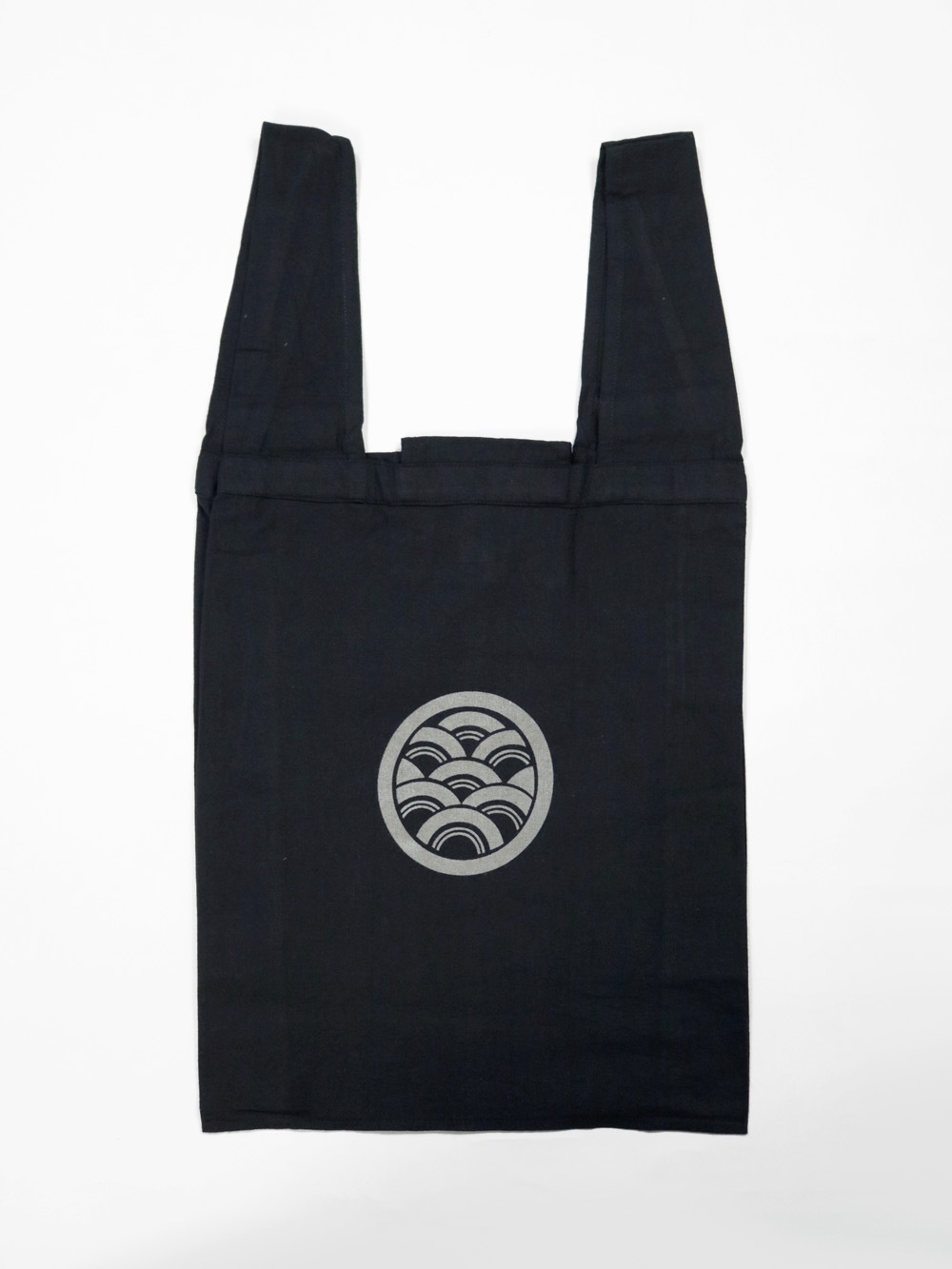 家紋柄 コットンバッグ マチ付き