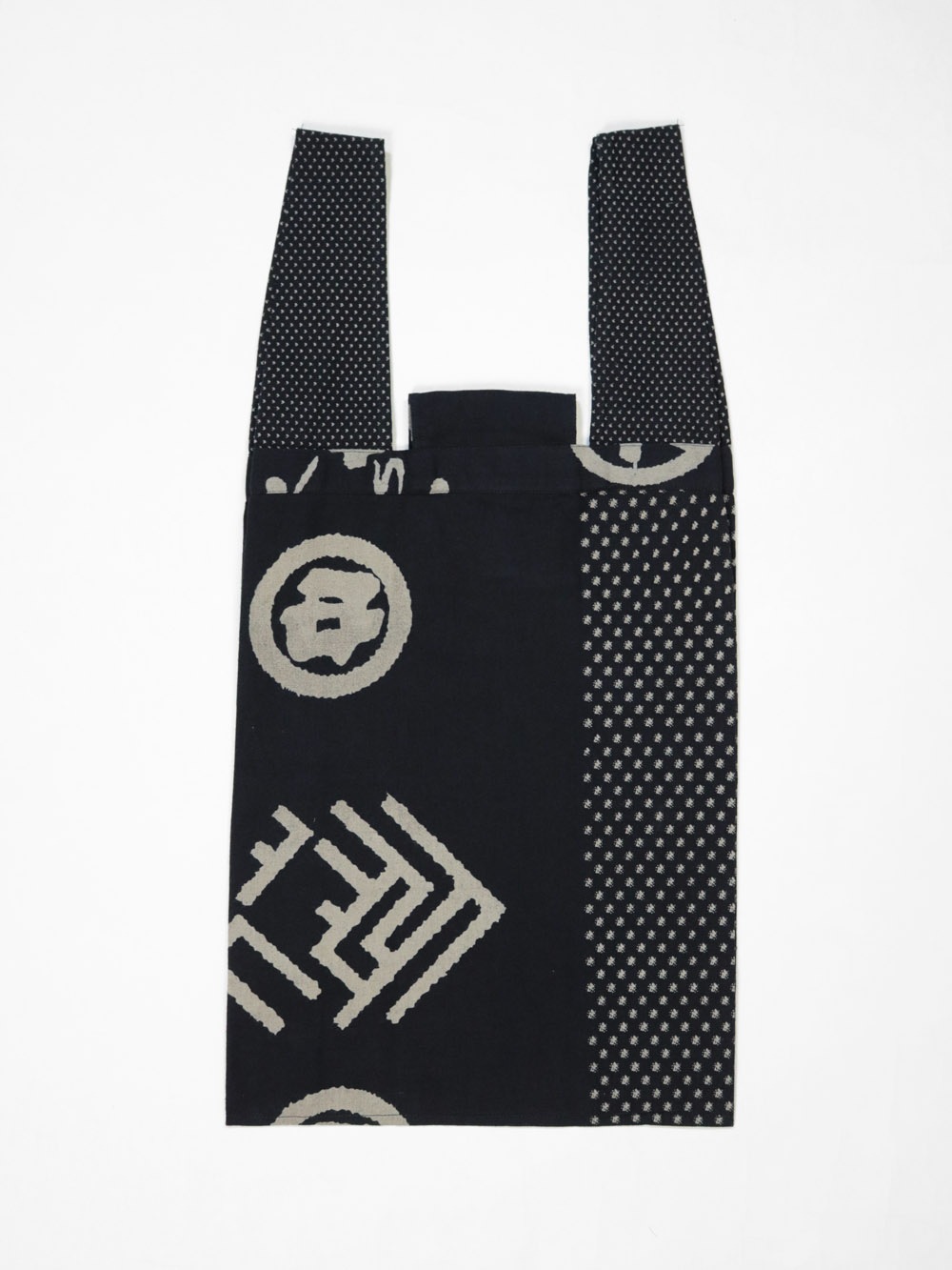 和柄 コットンバッグ マチ付き A