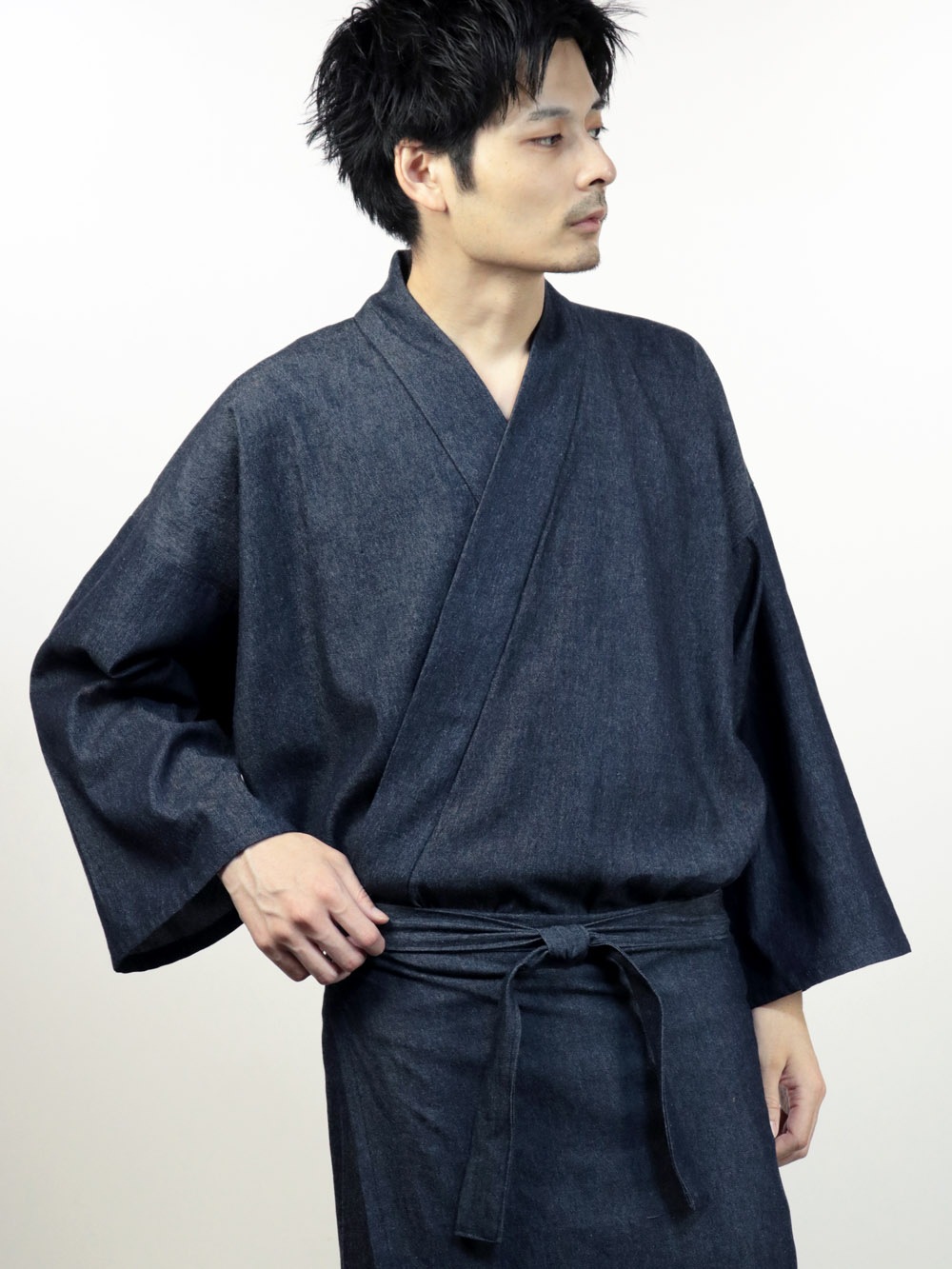 【限定】メンズ二部式着物 デニム