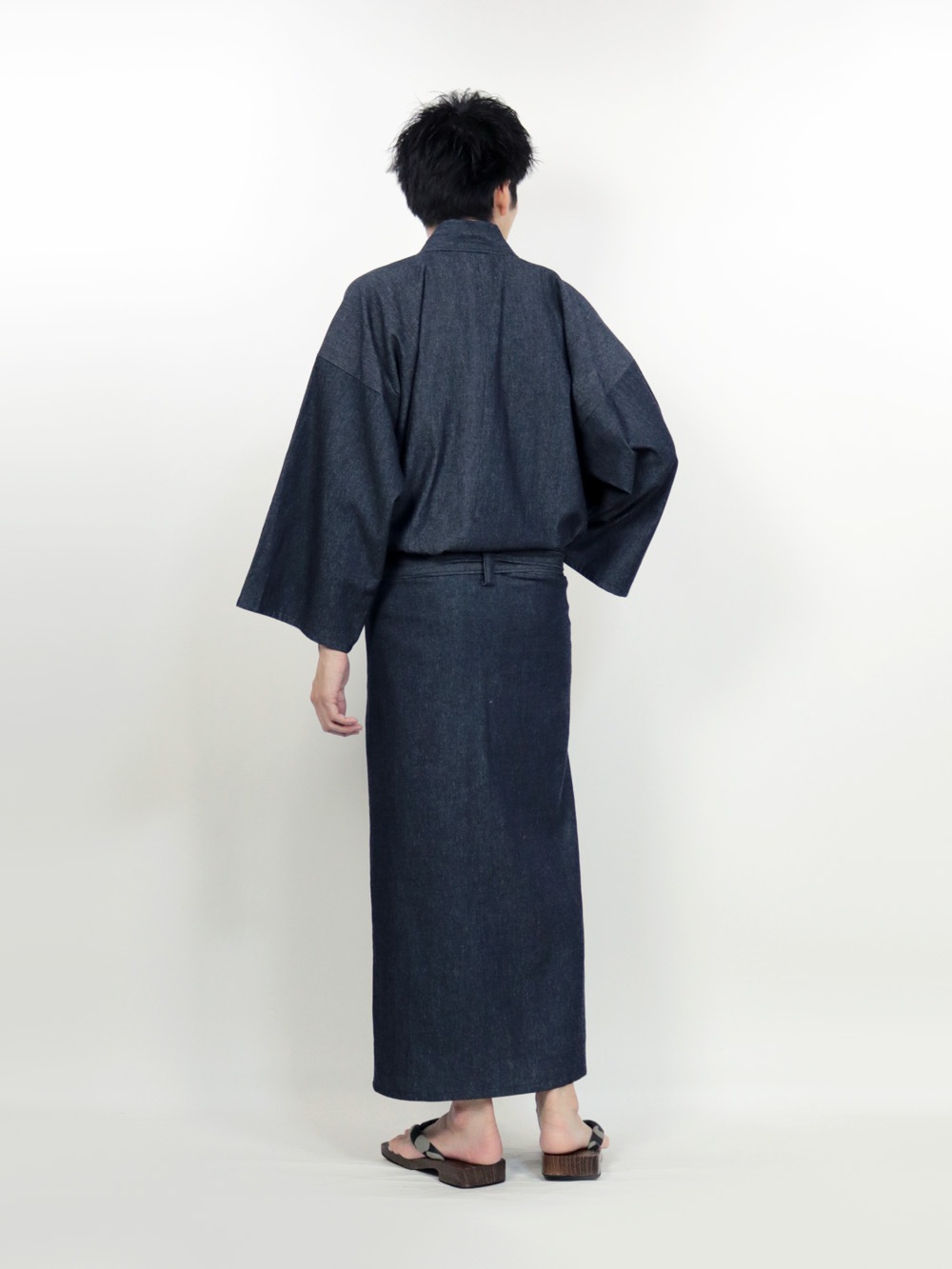 【限定】メンズ二部式着物 デニム