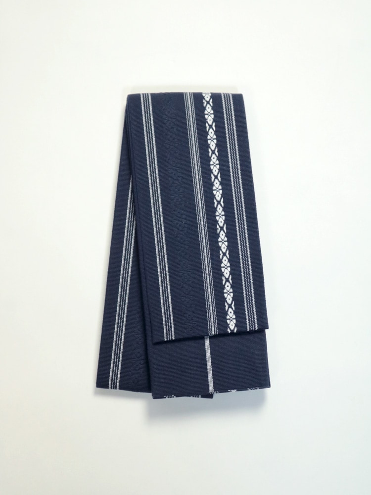 角帯 献上柄 紺 日本製