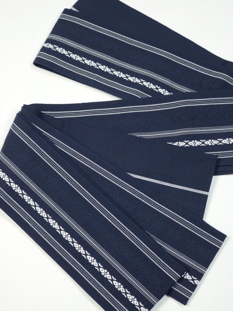 角帯 献上柄 紺 日本製