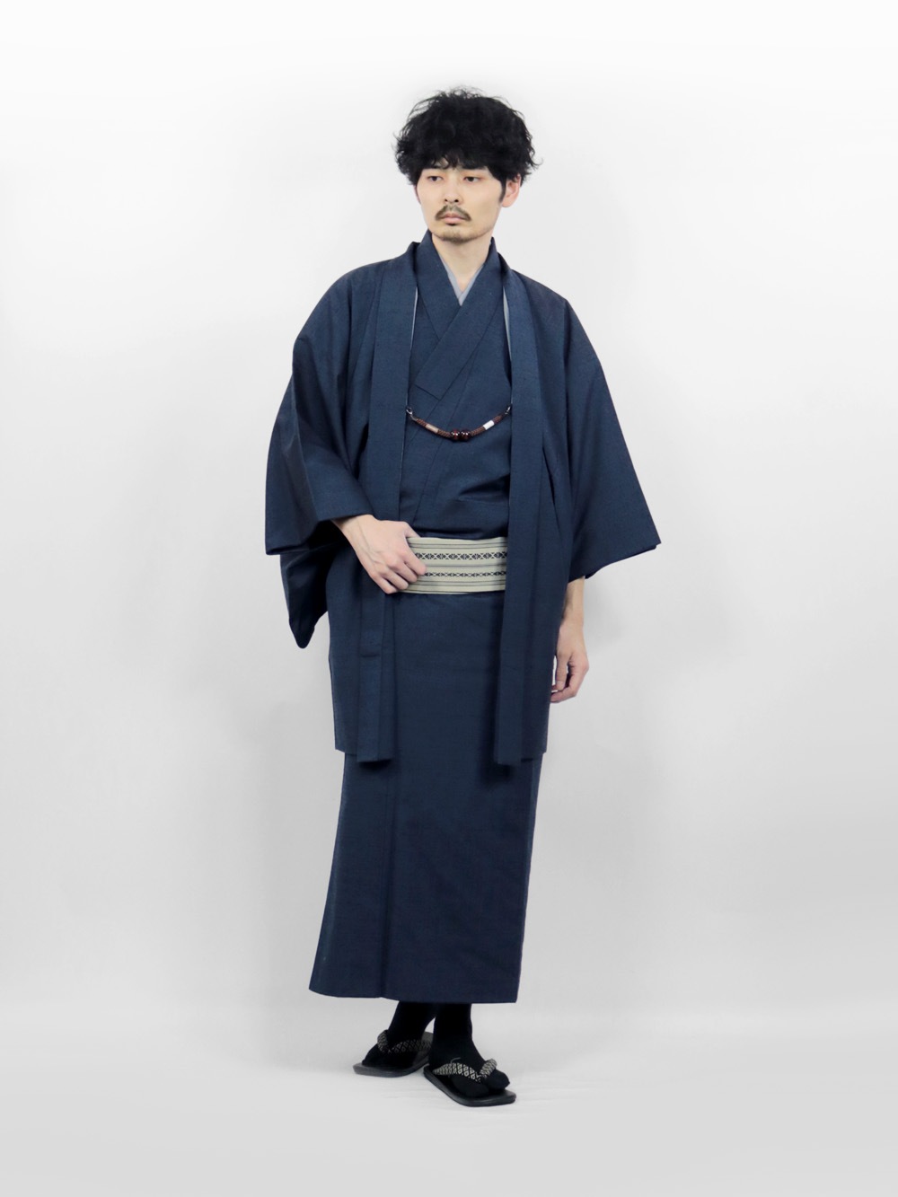 【リユース】真綿紬アンサンブル＆馬乗り袴 着付け6点セット
