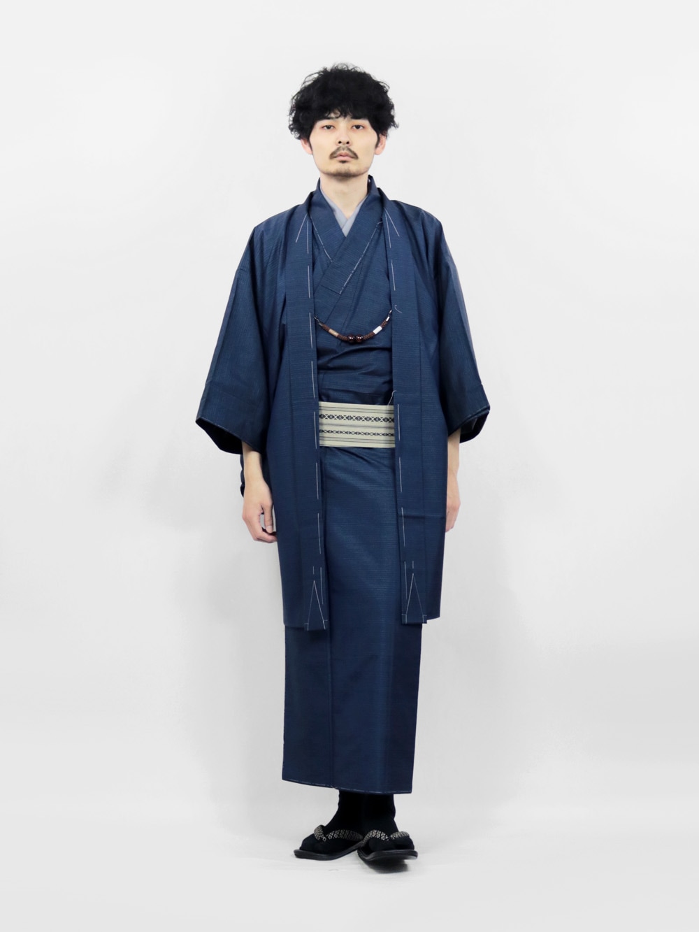 【リユース】本場大島紬アンサンブル＆馬乗り袴 着付け6点セット
