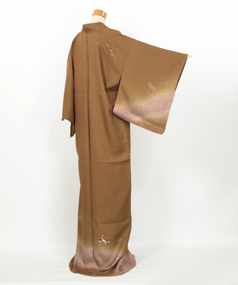 【リユース】訪問着：吹き寄せ・扇子文様／2504072