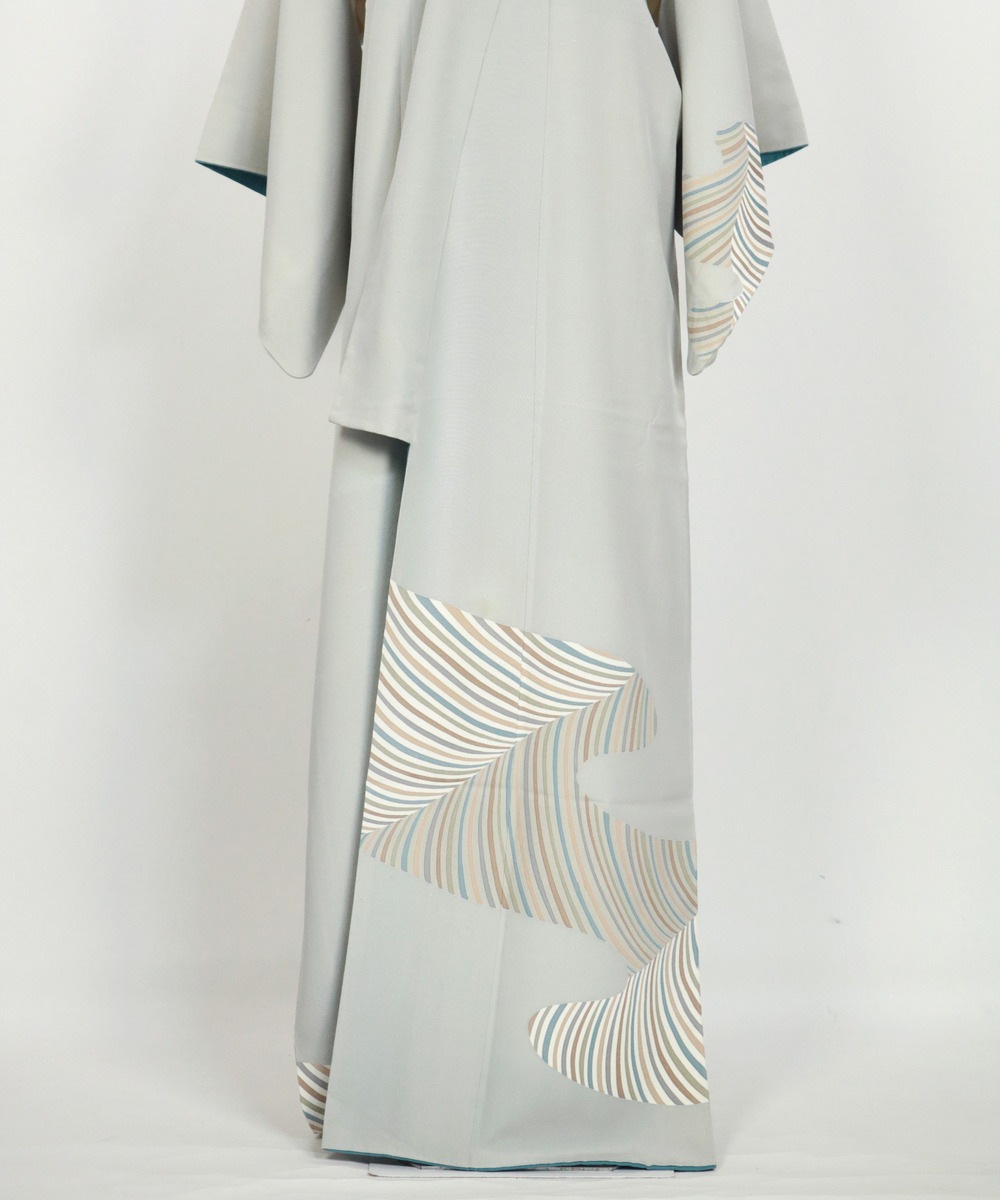 【リユース】訪問着:変り縞模様/2504093