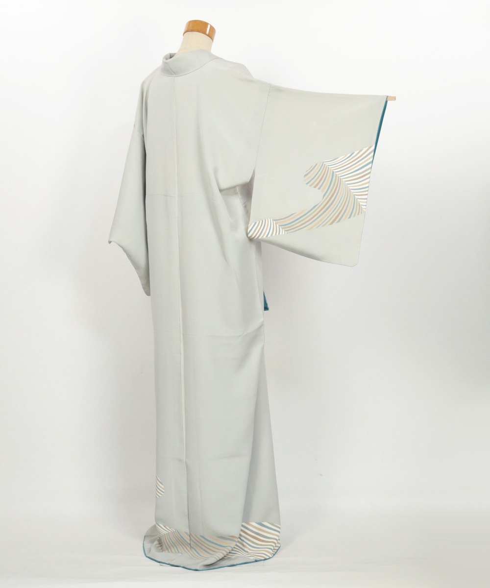 【リユース】訪問着:変り縞模様/2504093