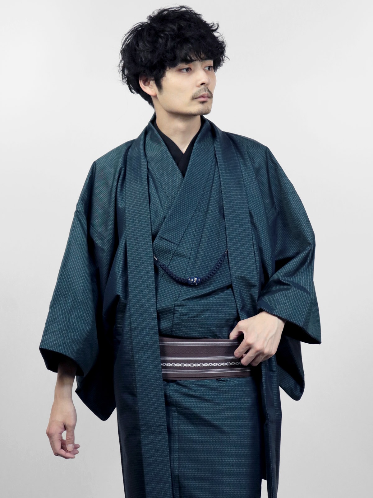 【リユース】男物 本場大島紬 アンサンブル