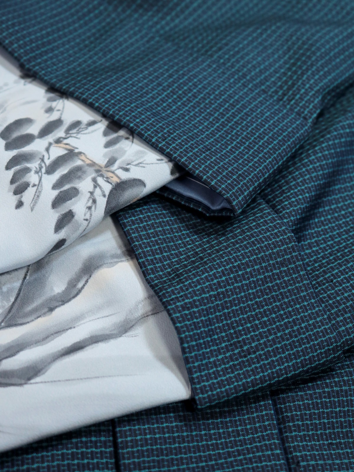 【リユース】男物 本場大島紬 アンサンブル