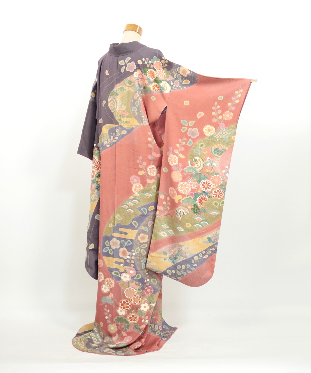 【リユース】振袖：作家物・花文様／K24951