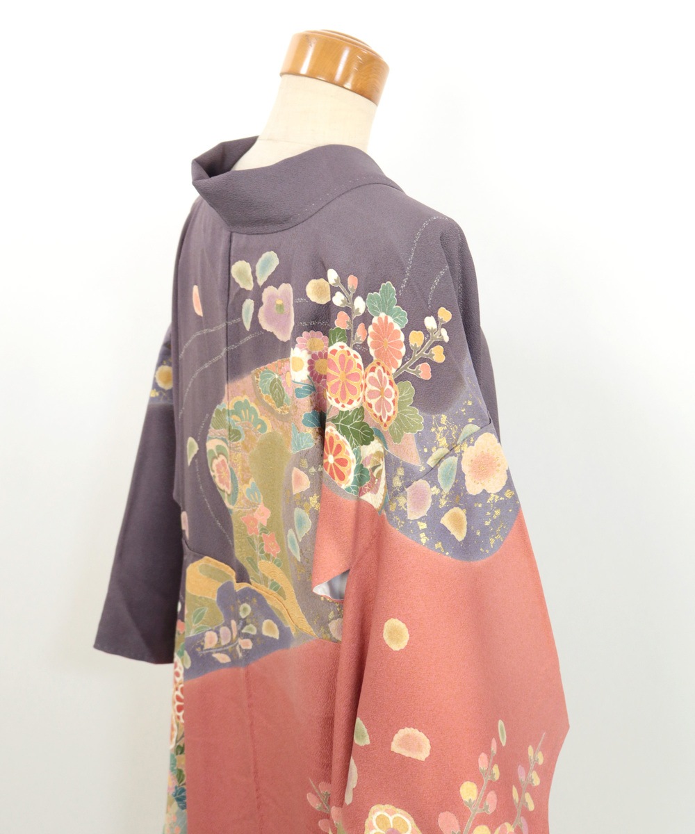 【リユース】振袖：作家物・花文様／K24951