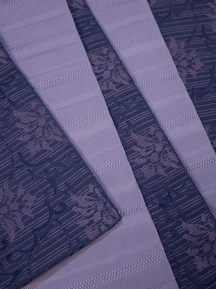 半巾帯 更紗調／縞 日本製