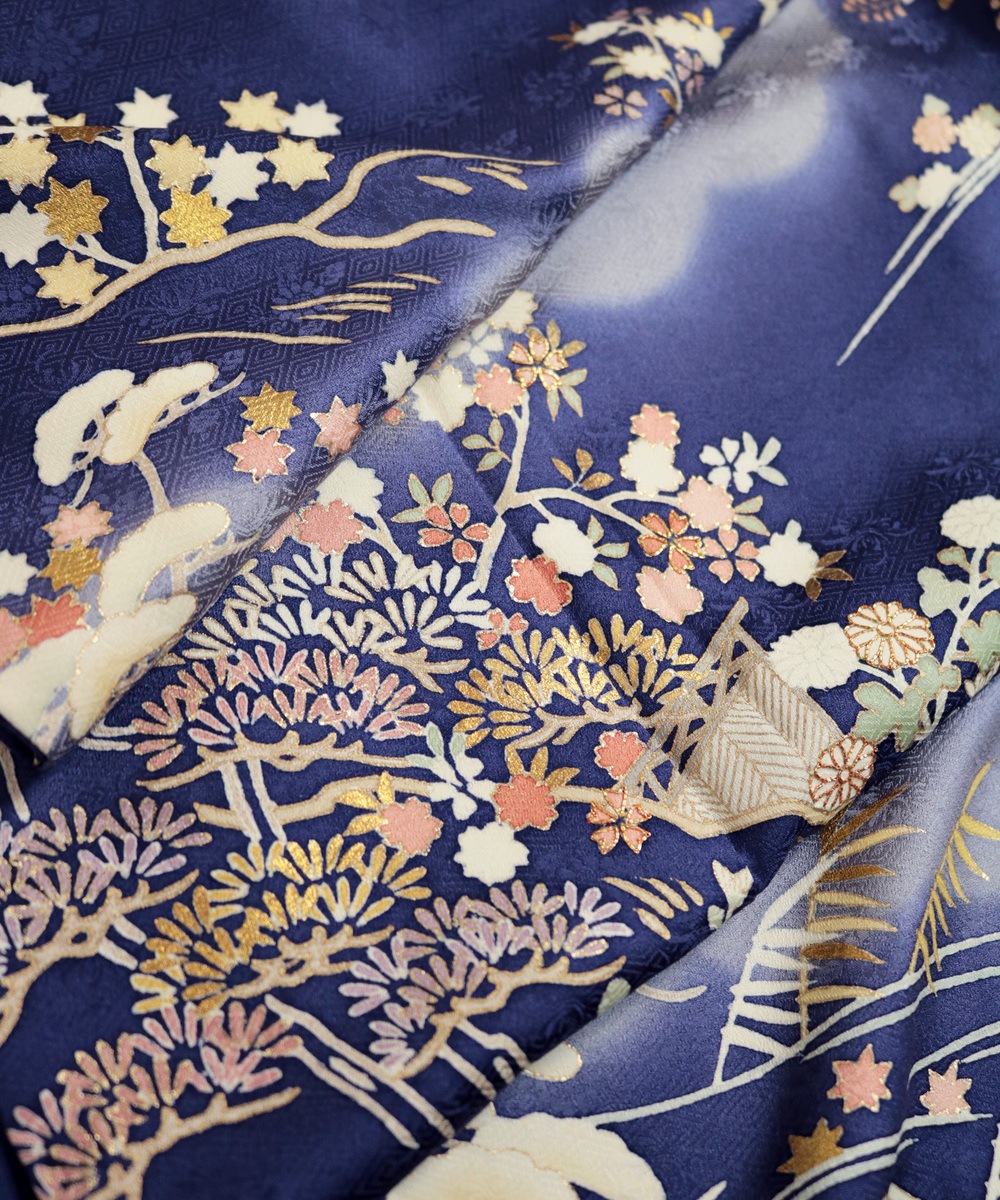 【リユース】訪問着:松や紅葉・流水文様/2504234