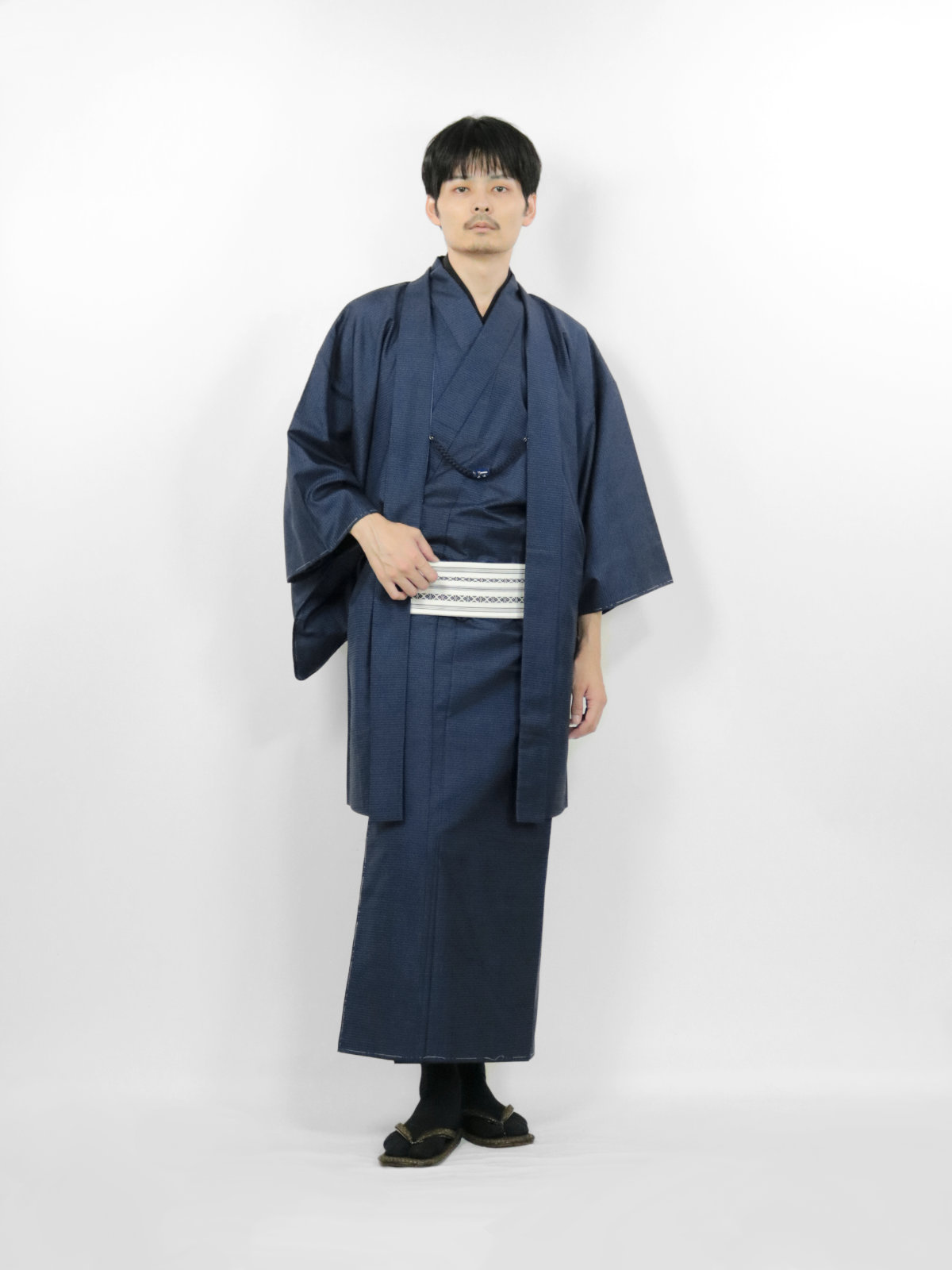 【リユース】男物 本場大島紬 アンサンブル