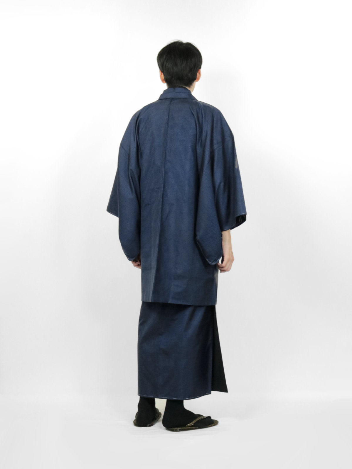 【リユース】男物 本場大島紬 アンサンブル