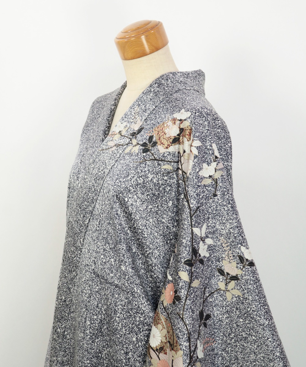 【リユース】訪問着：扇と花文様／2504233