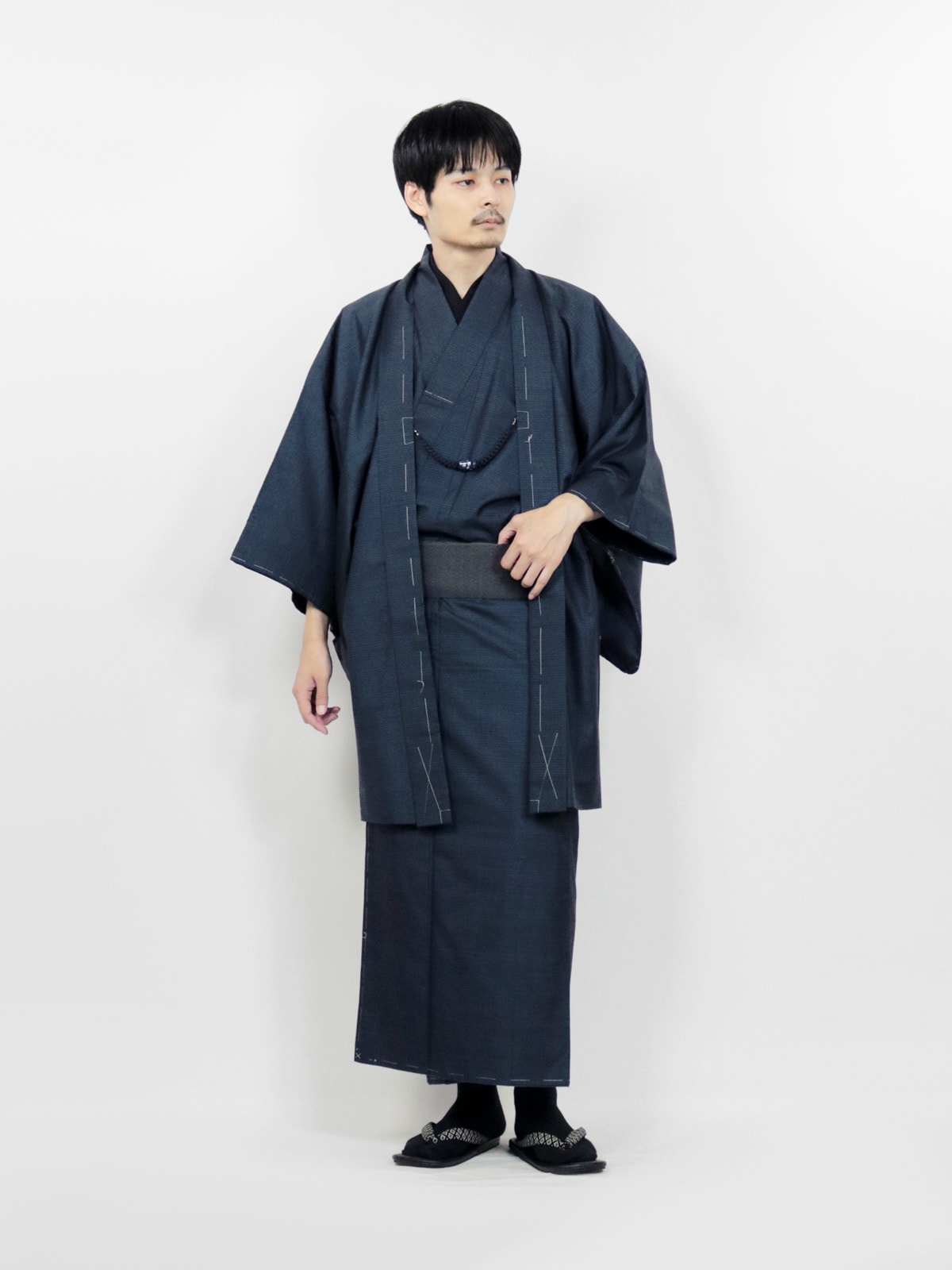 【リユース】男物 本場大島紬 アンサンブル