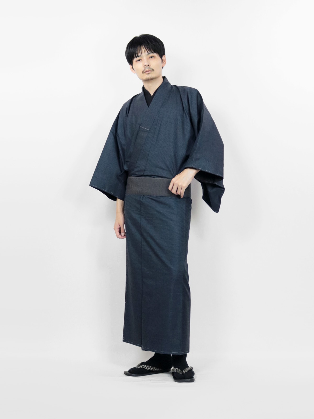 【リユース】男物 本場大島紬 アンサンブル
