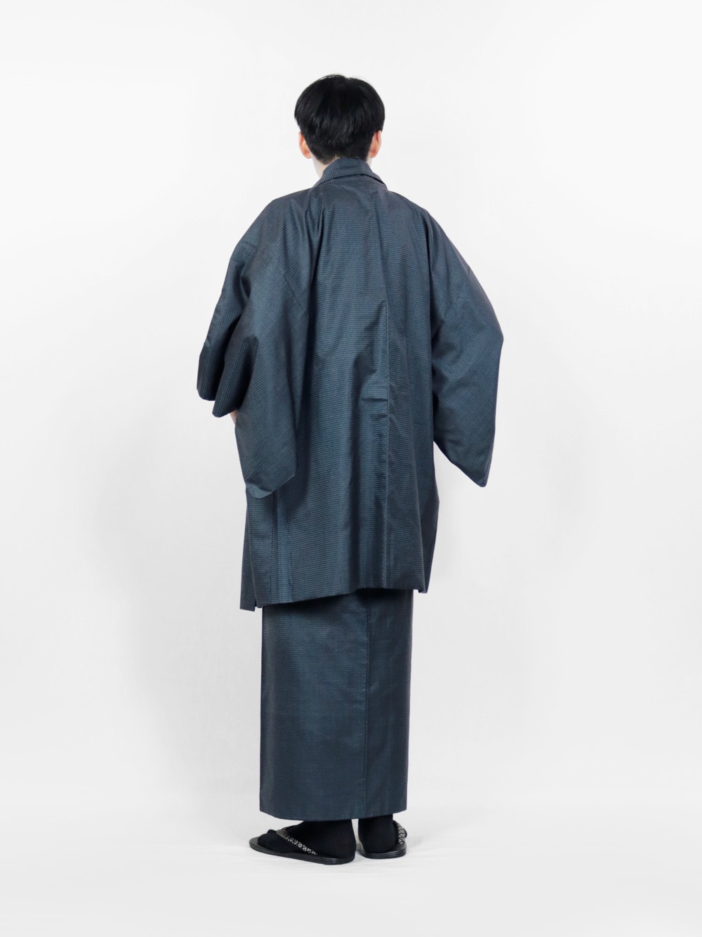 【リユース】男物 本場大島紬 アンサンブル B品