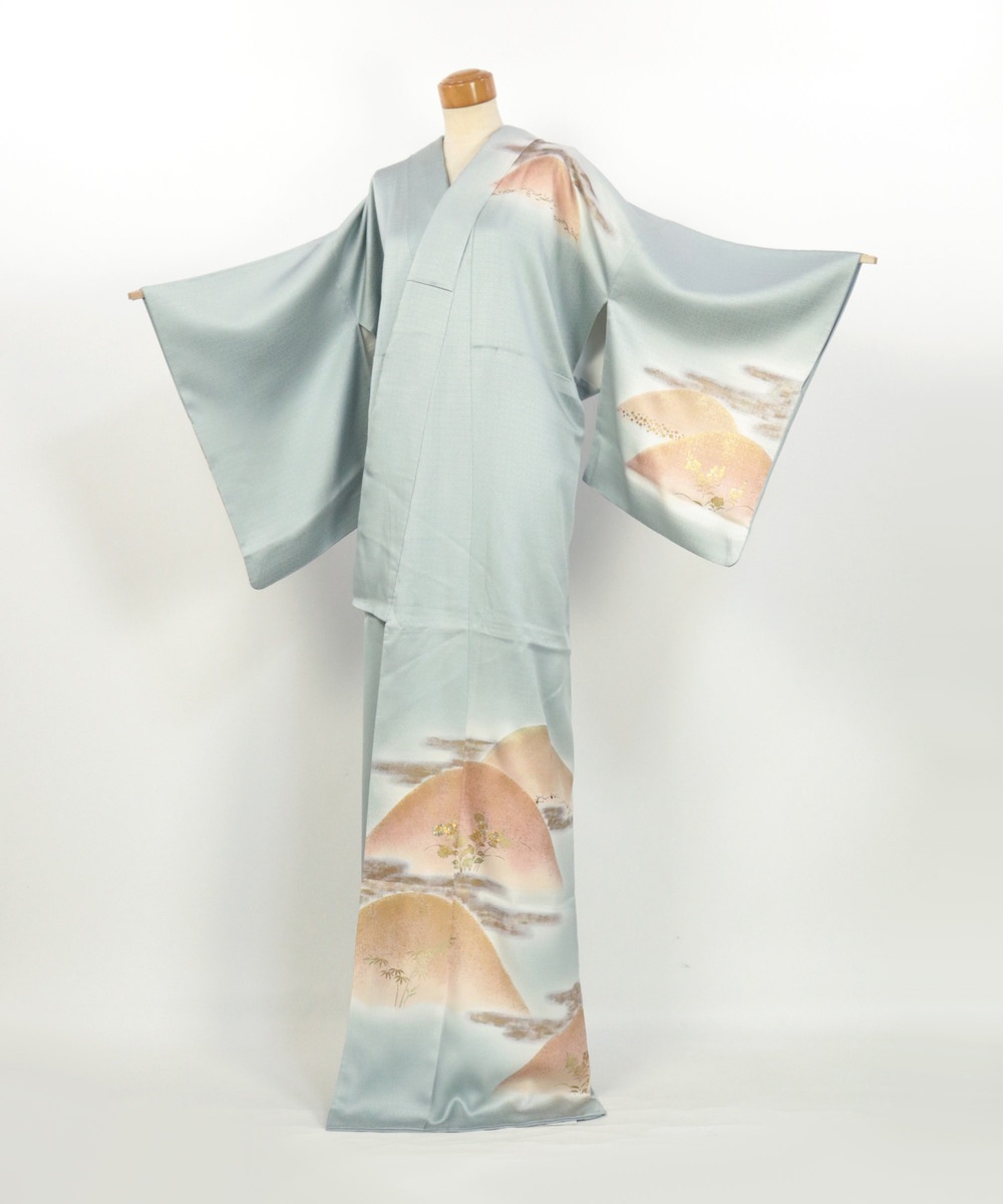 【リユース】訪問着：遠山ぼかし文様／2504071