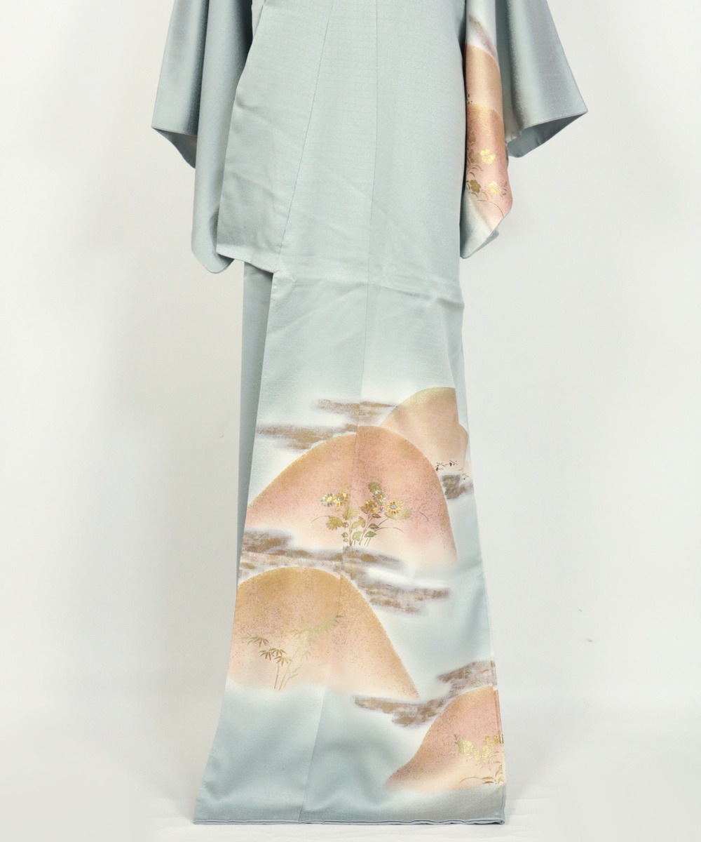 【リユース】訪問着：遠山ぼかし文様／2504071