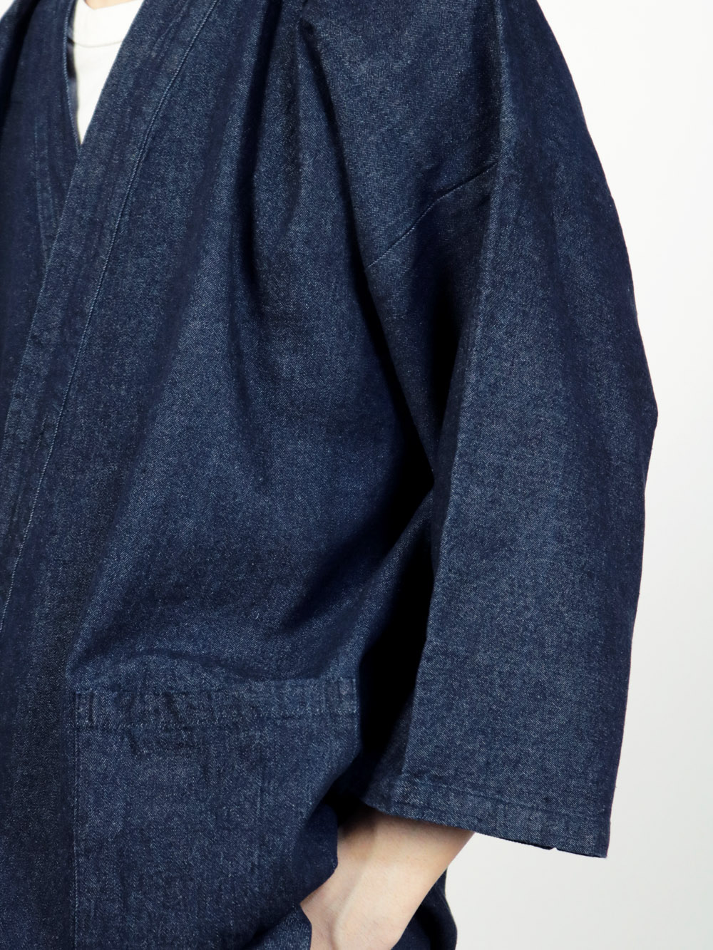 デニム作務衣 綿100% 8.5オンス ネイビー