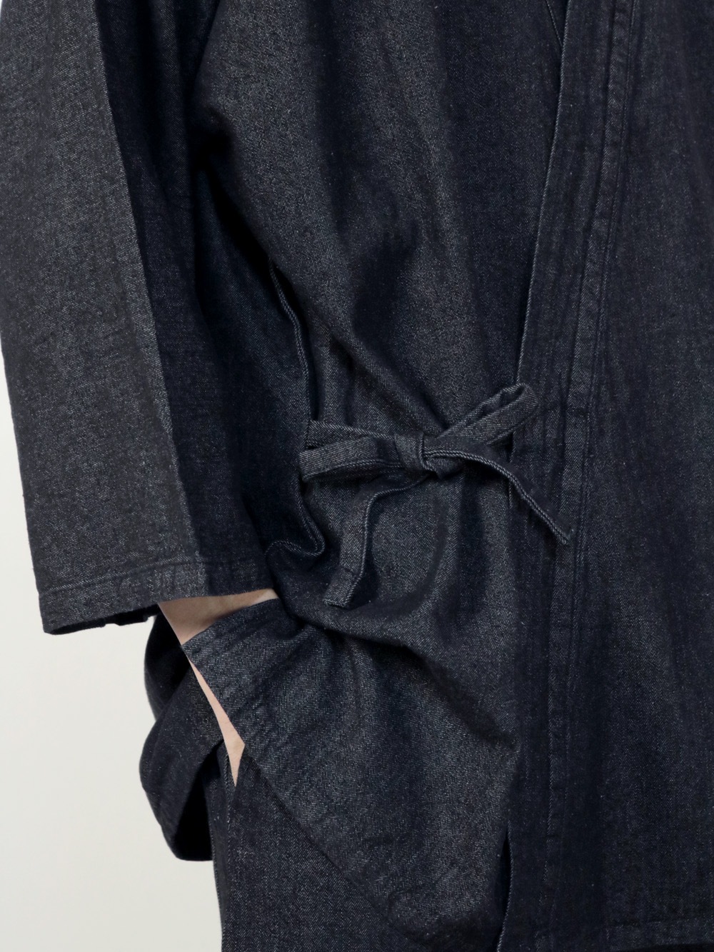 デニム作務衣 綿100％ 8.5オンス ブラック