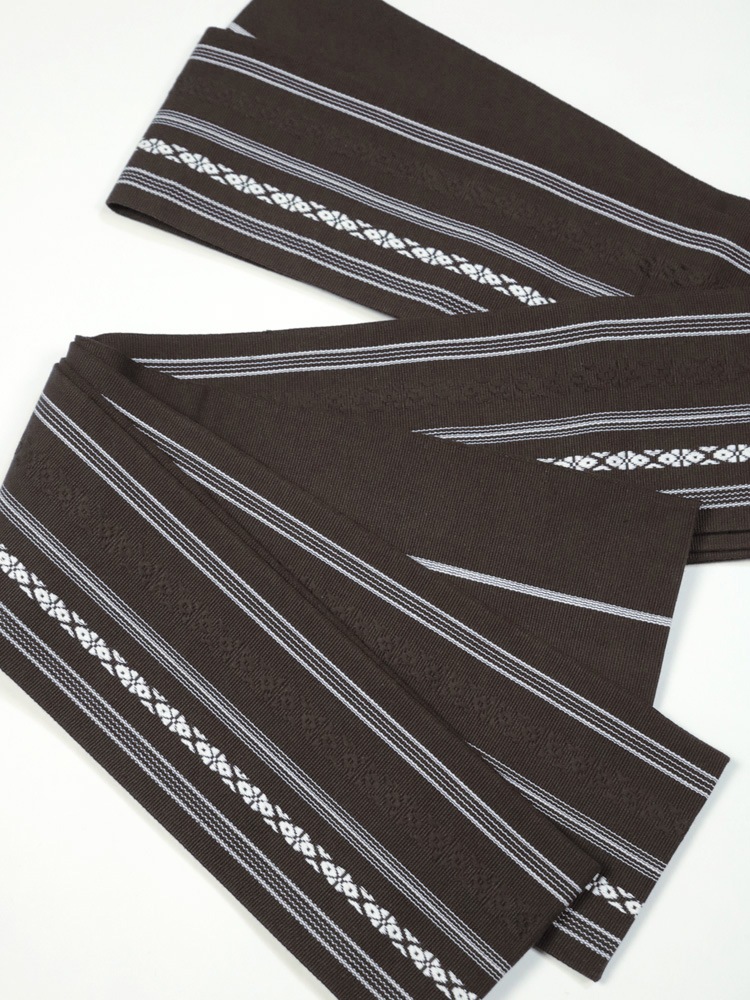 角帯 献上柄 ブラウン 日本製