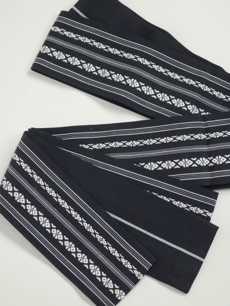 角帯 献上柄 黒 日本製