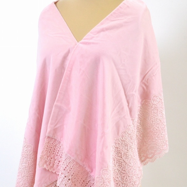 ショール 着物 ベロア ピンク レース 美品