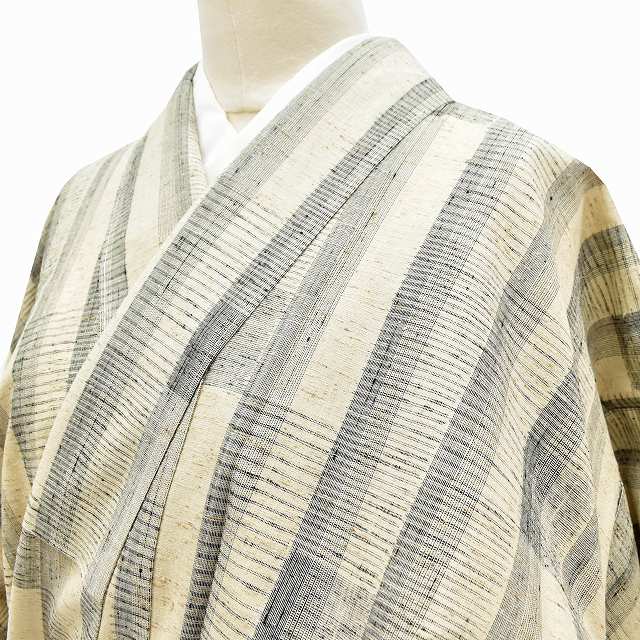 正絹紬の着物 新品未使用 正絹 夏着物 紬 未使用 未使用品】単衣 紗紬