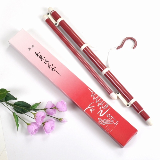 10%OFF☆P10倍／きものハンガー 着物ハンガー 伸縮式 えんじ×白