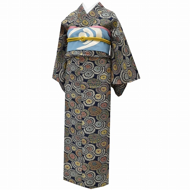 正絹紬半幅帯☆ハンドメイド☆三河帯芯使用 正絹紬半幅帯☆ハンドメイド☆三河帯芯使用