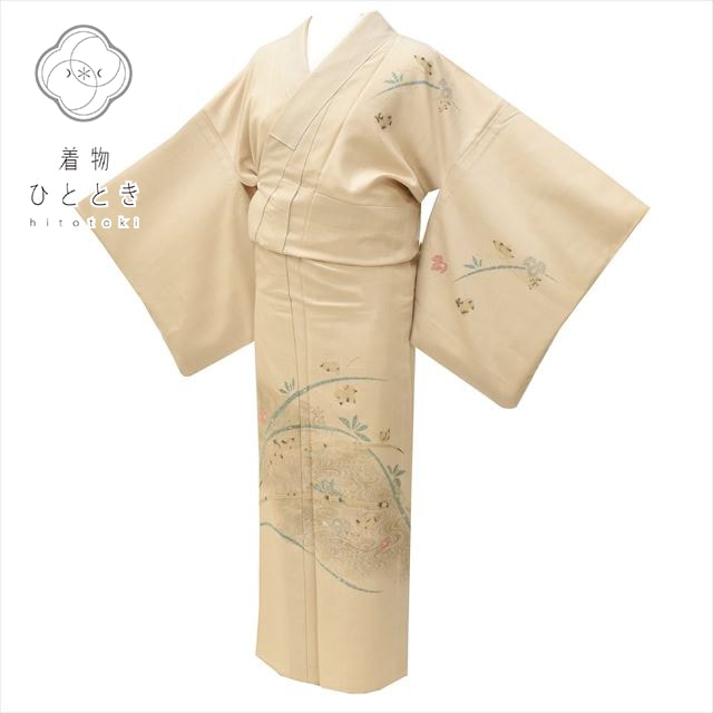 結城紬　仕立て上がり　雲龍　訪問着　正絹　証書あり 結城紬仕立て上がり雲龍訪問着正絹証書あり