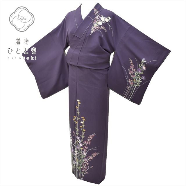 専用！売約済蔦文様友禅訪問着 正絹 新品未使用 ガード加工しつけ糸付 付下げ訪問着 正絹 リサイクル着物 未使用品 仕立て上がり 加賀友禅