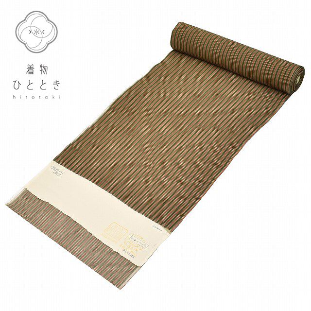 反物 正絹 小紋 反物 美品 女物 丹後ちりめん 茶色系 特品