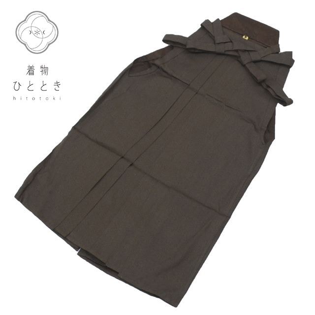 新春SALE☆20%OFF／袴 男性用 単品 正絹 袴 茶色系 幾何学文様 行燈袴