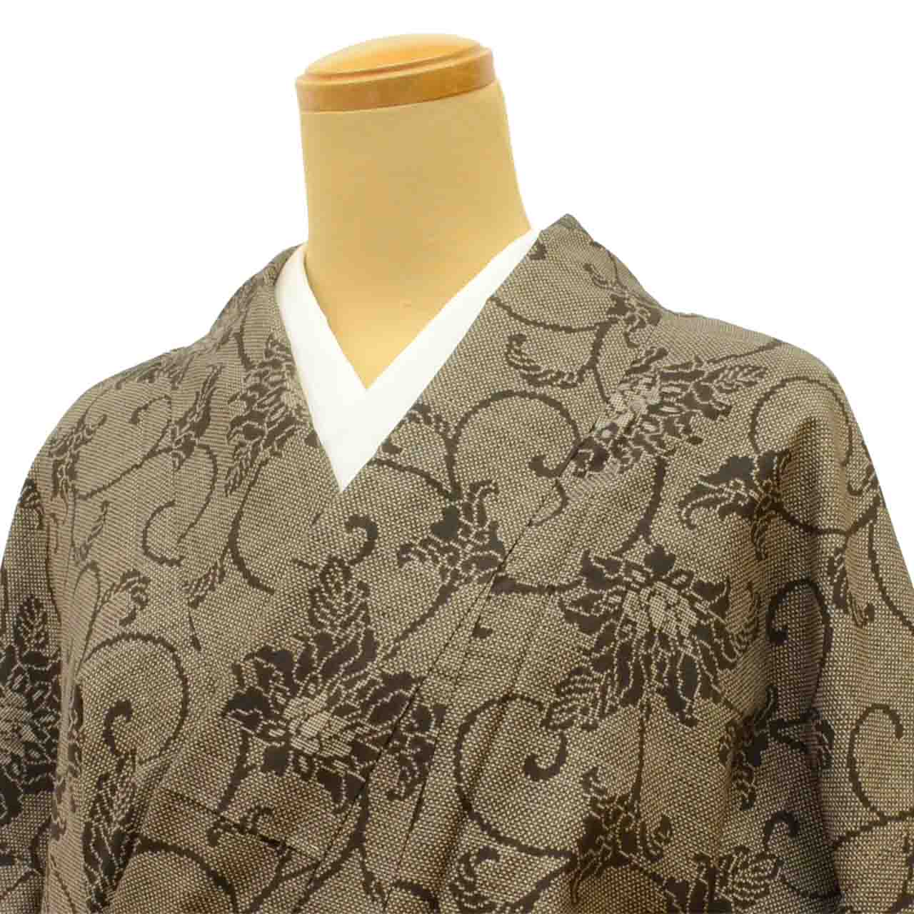 大島紬 特品 身丈155cm 裄丈65cm 袷 仕立て上がり 一元式 7マルキ 泥